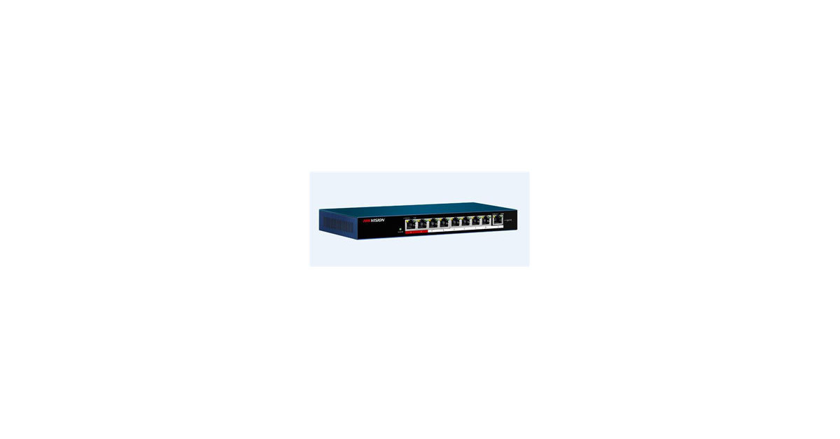 HIKVISION L2 SWITCH UNMANAGED POE SWITCH MET 8 POORTEN 10 100M POE EN