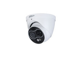 DAHUA  HYBRIDE THERMISCHE  EN VISUELE TURRET  IP  ANALOOG    THERMISCHE SENSOR 256 X 192 PIXELS   LENS 7MM  VISUELE SENSOR 4MP  LENS 8MM  IR 30M   IP67  ONVIF  POE / 12VDC