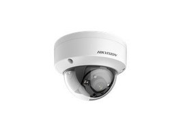 WITTE HIKVISION HDTVI 5 MP ULTRA-LOW LIGHT EXIR MINI DOME CAMERA MET VASTE LENS  IR LED  WDR  INSTELBAAR TVI/AHD/CVI/CVBS  IP67  IK10