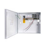 12V 3A VOEDING IN GOTE BEHUIZING 330X330X80. MET VOORZIENING VOOR 1 X 7 OF 17 AH NOODBATTERIJ