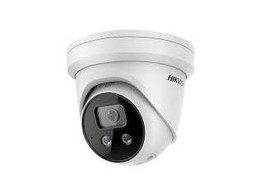 WITTE HIKVISION ACUSENSE 8MP ULTRA LOW LIGHT WDR TURRET DOME NETWERK CAMERA  MET VASTE LENS  IR LED   2.8MM    IP67 STROBOSCOOP EN AUDIO-ALARM