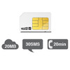 TELE2 IOT SIM KAART VOOR ABONNEMENT MET 20MB DATA   30SMS BERICHTEN   20 MINUTEN SPRAAK PER MAAND.