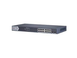 HIKVISION  L2  SMART MANAGED  16 GIGABIT POE-POORTEN  2 GIGABIT SFP-POORTEN  802.3AF / AT  POE-STROOMBUDGET 225 W  MAX. 300 METER LANGE AFSTAND POE-TRANSMISSIE