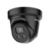 ZWARTE HIKVISION ACUSENSE 8MP ULTRA LOW LIGHT WDR TURRET DOME NETWERK CAMERA  MET VASTE LENS  IR LED   2.8MM    IP67 STROBOSCOOP EN AUDIO-ALARM