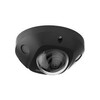 HIKVISION ZWARTE ACUSENSE 4MP ULTRA LOW LIGHT WDR MINI FLAT DOME NETWERK CAMERA  MET VASTE LENS  IR LED   2.8MM  IP67  IK08  ALARM I/O  AUDIO I/O  INGEBOUWDE MICROFOON