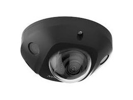 HIKVISION ZWARTE ACUSENSE 4MP ULTRA LOW LIGHT WDR MINI FLAT DOME NETWERK CAMERA  MET VASTE LENS  IR LED   2.8MM  IP67  IK08  ALARM I/O  AUDIO I/O  INGEBOUWDE MICROFOON