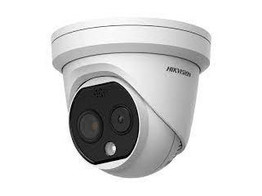 HIKVISION THERMAL EN OPTICAL NETWERK DOME CAMERA  THERMISCHE DUAL LENS DOME CAMERA  4MP VOOR HET ZICHTBARE LICHT 1080P MET 2 MM LENS EN 15METER IR   THERMISCHE CAMERA 160 X 120 MET 1.8 MM LENS  90.00  x 66.40    SMART DETECTION  WIT LICHT EN AUDIO-ALARM