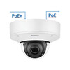 HANWHA  VASTE IP DOME CAMERA WISENET XPLUS  2 MP  WDR 150 DB  2 8 - 12 MM VARIFOCAL MET SIMPLE FOCUS  VIDEO/AUDIO-ANALYSE  MET IR OT 50 METER  IP67/IK10   MET POE-EXTENDERFUNCTIE  POE 