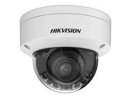 WITTE HIKVISION 4K SMART HYBRID LIGHT MET COLORVU WDR DOME NETWERK CAMERA MET VARIFOCAL LENS GEMOTORISEERD 2 8-12MM  IR EN WIT   IP67  IK10