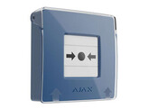 Ajax ManualCallPoint  Draadloze aan een muur gemonteerde knop voor het handmatig activeren van een brandalarm Blauw. Vervangbare batterij 2x CR123A. Afmetingen  102x104x39mm