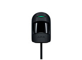 Ajax Fibra MotionProtect  Bus PIR-bewegingsmelder  zwart. PIR-detectie tot 12 m  huisdierimmuniteit tot 20 kg  verbruik 97 A. Te gebruiken met Hub Hybrid.