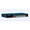 HIKVISION L2 SWITCH  UNMANAGED POE SWITCH MET 8 POORTEN 10/100M POE EN 1 POORT 100M   BUDGET POE TOTAAL 58 WATT