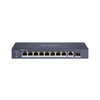 HIKVISION 8-POORTS  ONBEHEERDE GIGABIT POE-SWITCH  6 x GIGABIT POE-POORTEN  2 x GIGABIT HI-POE-POORTEN  1 x GIGABIT RJ45-POORT EN 1 x GIGABIT OPTISCHE GLASVEZELPOORT POE BUDGET 110 W.