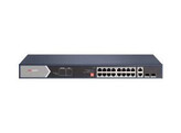 HIKVISION  L2-SWITCH  16-POORTS GIGABIT ONBEHEERDE POE-SWITCH  16 x GIGABIT POE-POORTEN  2 x GIGABIT RJ45  2 x GIGABIT SFP-GLASVEZELPOORT  802.3AF / AT / BT  POORT 1-4 ONDERSTEUNT HI-POE 90W