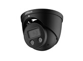 DAHUA ZWARTE 4MP FULL COLOUR TURRET CAMERA MET ACTIEVE AFSCHRIKKING  2.8MM LENS  WITLICHT EN IR LEDS ON BOARD  MAX 30M   ROOD EN BLAUW FLITS ALARM  LUIDSPREKER / SIRENE ALARM  POE  12 VDC  IP67