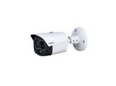 WITTE DAHUA  HYBRIDE BULLET THERMISCHE CAMERA EN VISUELE CAMERA  IP  ANALOOG    THERMISCHE SENSOR 256 X 192 PIXELS   LENS 3.5MM   VISUELE CAMERA 4MP  LENS 4MM  IR 30M EN WIT LICHT LED STROBE   IP67  ONVIF