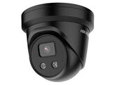 ZWARTE HIKVISION ACUSENSE 4MP ULTRA LOW LIGHT WDR TURRET DOME NETWERK CAMERA  MET VASTE LENS  IR LED   4 MM    IP67  INGEBOUWDE MICROFOON