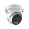 WITTE HIKVISION 4MP SMART HYBRID LIGHT MET COLORVU WDR TURRET NETWERK CAMERA MET VASTE LENS  IR EN WIT LICHT   IP67  2.8 MM  STROBOSCOOP EN AUDIO-ALARM