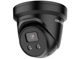 ZWARTE HIKVISION ACUSENSE 8MP ULTRA LOW LIGHT WDR TURRET DOME NETWERK CAMERA  MET VASTE LENS  IR LED   2.8MM    IP67 STROBOSCOOP EN AUDIO-ALARM  ZWARTE UITVOERING