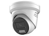 WITTE HIKVISION 8MP SMART HYBRID LIGHT MET COLORVU WDR TURRET NETWERK CAMERA MET VASTE LENS  IR EN WIT LICHT   IP67  2.8 MM  STROBOSCOOP EN AUDIO-ALARM