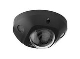 HIKVISION ZWARTE ACUSENSE 4MP ULTRA LOW LIGHT WDR MINI FLAT DOME NETWERK CAMERA  MET VASTE LENS  IR LED   2.8MM  IP67  IK08  ALARM I/O  AUDIO I/O  INGEBOUWDE MICROFOON