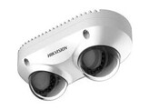 HIKVISION  DUAL DIRECTIONAL PANOVU-CAMERA DOMEL 2 X 5MP  2 X1 / 2 7 INCH CMOS-SENSOR  2 X 2 8 MM LENS  INDIVIDUEEL ORIENTEERBAAR  IP67 IK10  IR 10 M