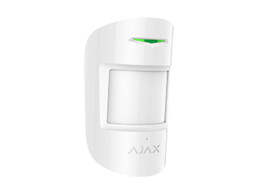 Ajax CombiProtect  draadloze gecombineerde bewegings- en glasbreukmelder. Wit  PIR Sensor tot 12m x 88 5  Huisdierimuniteit tot 20kg   Akoestische glasbreuk tot 9m x 180   batterij CR123A