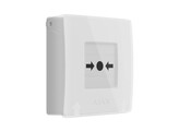 Ajax ManualCallPoint  Draadloze aan een muur gemonteerde knop voor het handmatig activeren van een brandalarm  Wit. Vervangbare batterij 2x CR123A. Afmetingen  102x104x39mm