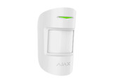 Ajax MotionProtect Plus  Draadloze Dual-bewegingsmelder met PIR en MW sensor  wit. Detectie tot 12m  huisdierimmuniteit tot 20kg  CR123A. Afmetingen 110x65x50mm.