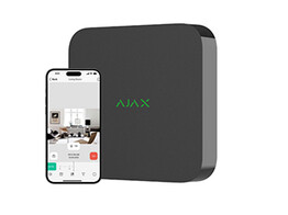 Ajax NVR 8 IP kanalen  zwart  4K resolutie  25/30 fps   H.265/h.264  100Mbps  HDD tot 16TB  niet inbegrepen   Sabotage alarm. Afmetingen 200x200x45mm