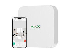 Ajax NVR 8 IP kanalen  wit  4K resolutie  25/30 fps   H.265/h.264  100Mbps  HDD tot 16TB  niet inbegrepen   Sabotage alarm. Afmetingen 200x200x45mm