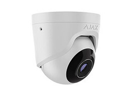 Ajax TurretCam  8 Mp/2.8 mm  wit. Bekabelde IP-beveiligingscamera met een resolutie van maximaal 3840 x 2160 px en een kijkhoek van 100  110 